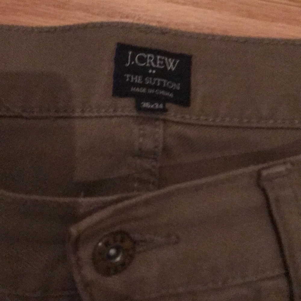 J Crew Sutton Olive Green Colored Denim 36X34